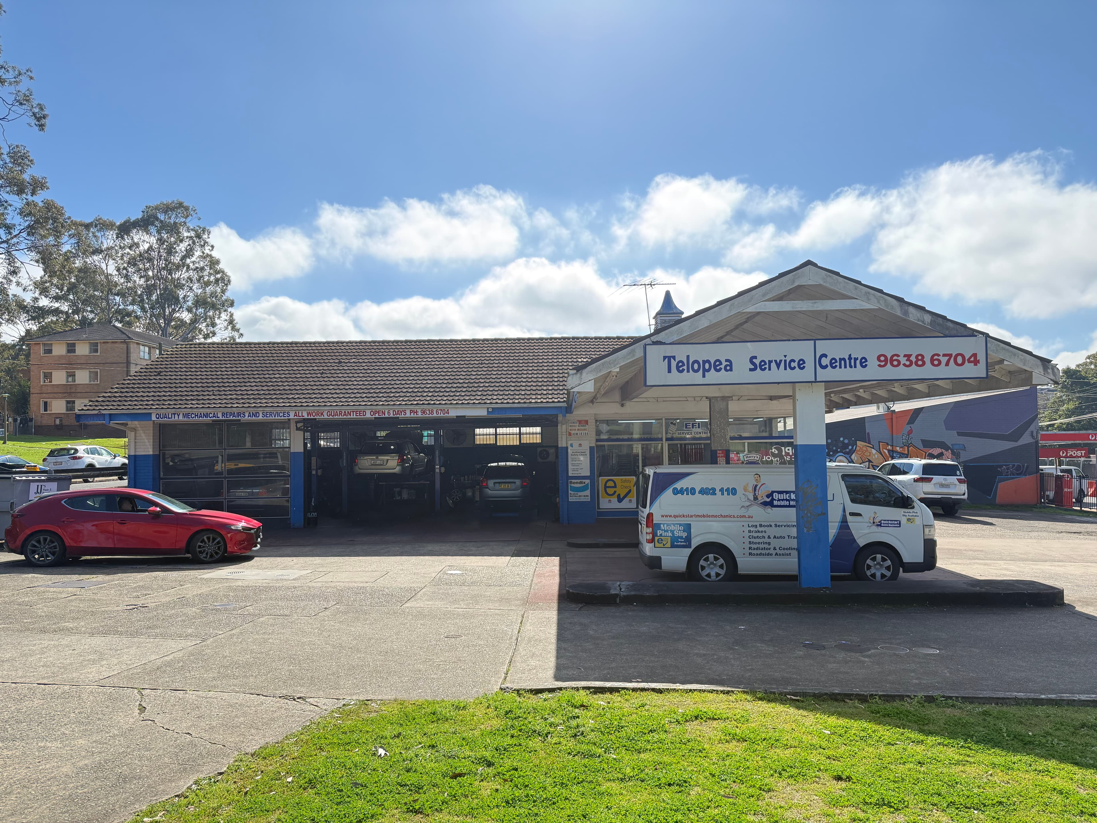 Telopea Service Centre workshop from the street